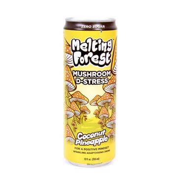 Melting Forest Mushroom D-Stress Sparkling Adaptogenic Drink With Coconut Pineapple 355ml