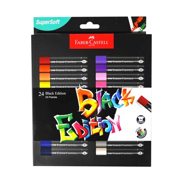 ألوان باستيل زيتية Faber Castell الإصدار الأسود عدد 24 قطعة