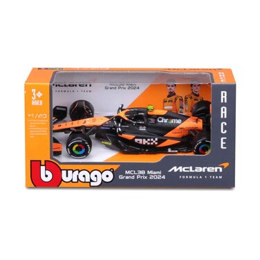 Bburago McLaren Formula 1 Team Racing Car 1/43 MCL38 Age 3+