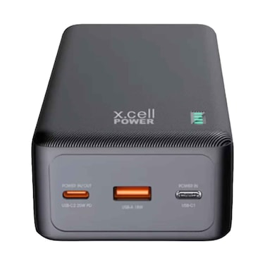 إكس سيل باور بانك بسعة 30000 مللي أمبير، لون أسود