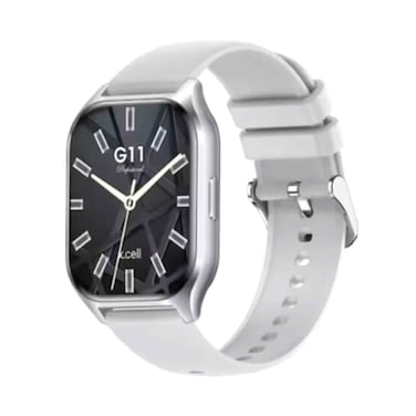 X.Cell G11Pro Silver Smart Watch Grey Silicon Strap