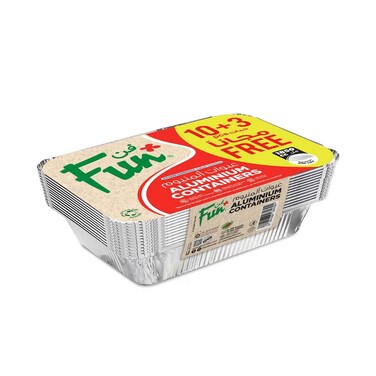 عبوات ألومنيوم مرحة مع أغطية، عبوة ترويجية فضية، سعة 1850 مل، 13 قطعة