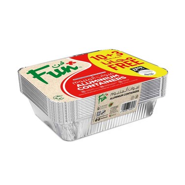 عبوات ألومنيوم مرحة بأغطية، لون فضي، عبوة ترويجية، سعة 3500 مل، 13 قطعة