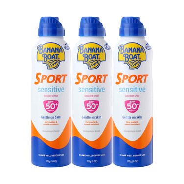 واقي شمس بانانا بوت سبورت للبشرة الحساسة 170 غ × 3