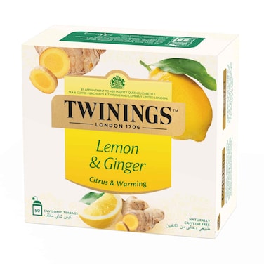 شاي توينينغز إنفيوزو ليمون وزنجبيل 50 كيس شاي