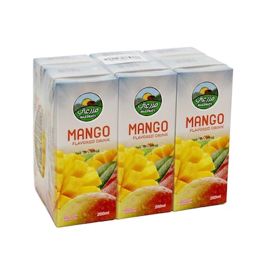 Mazzraty Long Life Juice Mango Flavored Drink 200mlx6 Pieces
