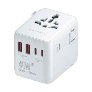 Smartix Premium Travel Adapter 45W Power Delivery 7in1 GaN III Tech White
