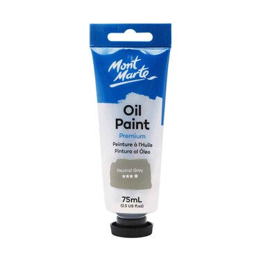 Mont Marte Oil Paint Tube Neutral Grey 75ml