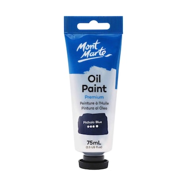 Mont Marte Oil Paint Tube Phthalo Blue 75ml