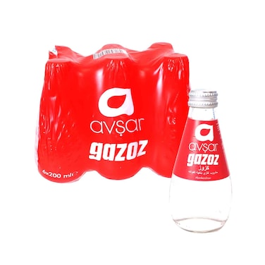 مياه معدنية بنكهة الفواكه من أفشار غازوز، 200 مل × 6 قطع