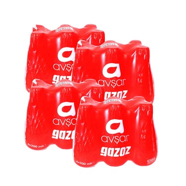 مياه معدنية بنكهة الفواكه من أفشار غازوز، 24 قطعة × 200 مل