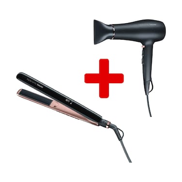 مجفف شعر بيورر HC50 + مملس شعر بيورر HS80 (مع رسوم توصيل إضافية 50 ريال خارج الدوحة)