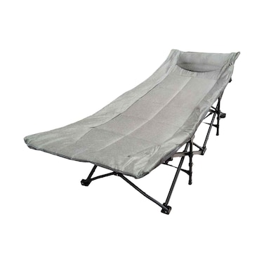 سرير تخييم قابل للطي من الألومنيوم