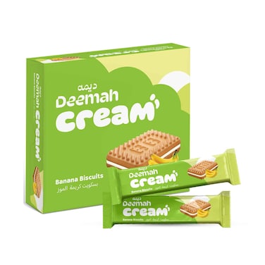 Deemah Cream Bisc Banana 27gx12 Pieces