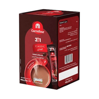 Maf Carrefour Classic 3 in 1 Instant Coffee Mix 480g