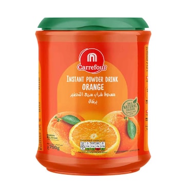 Maf Carrefour Powder Drink With Orange Flavour 750g