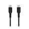كابل بلكين مضفر USB C‑C رقم CAB004BT1MBK قدرة 60 واط طول 1 متر أسود