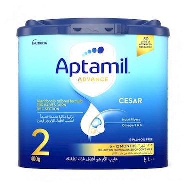أبتاميل أدفانس سيزار 2 تركيبة حليب الأطفال من 6 إلى 12 شهرًا 400 غرام