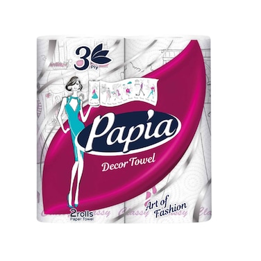 مناشف مطبخ بابيا ديكور، 3 طبقات، لفتان