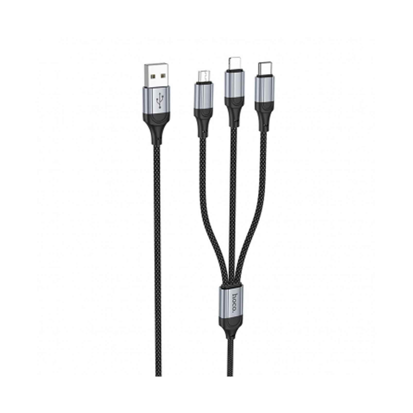 Hoco Charging Cable X102 3in1 Black
