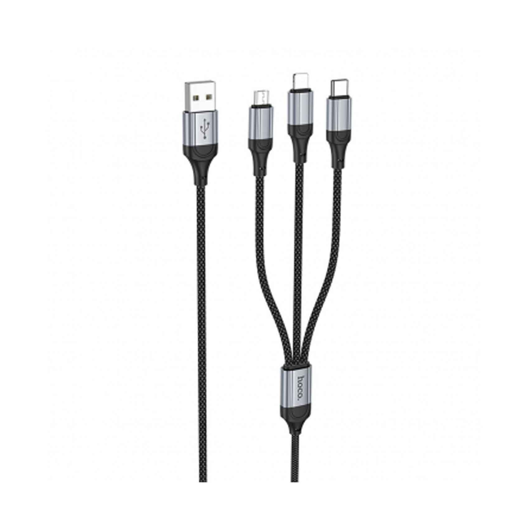 Hoco Charging Cable X102 3in1 Black