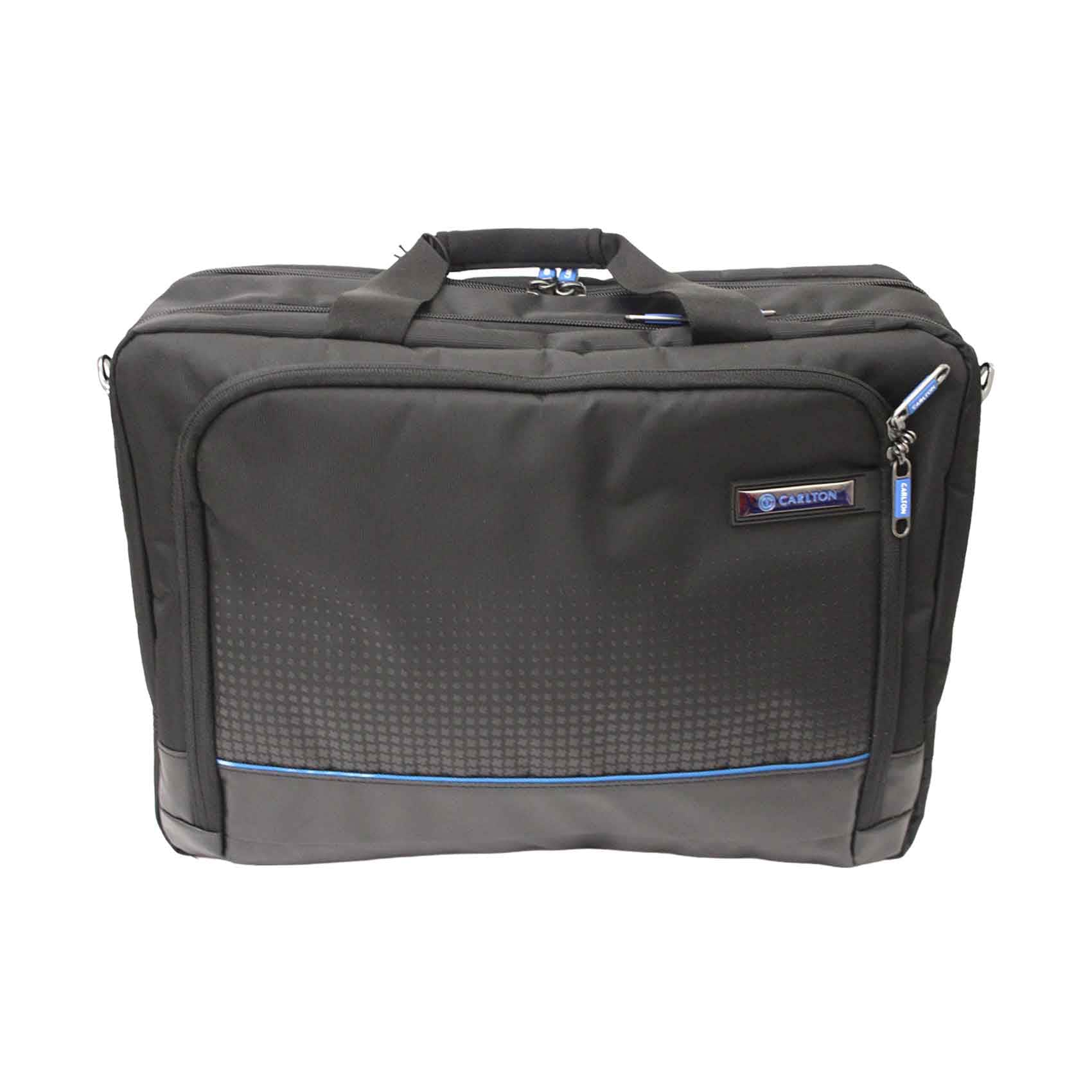 Carlton West End Double Gusset Laptop Folio Case Black