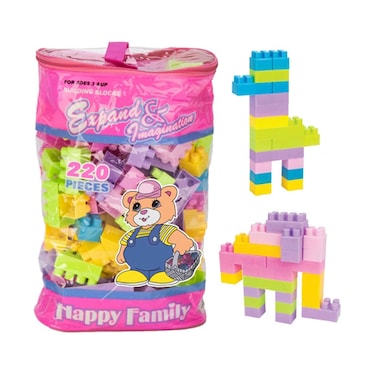 Happy Family Block Play Set 220 Pieces