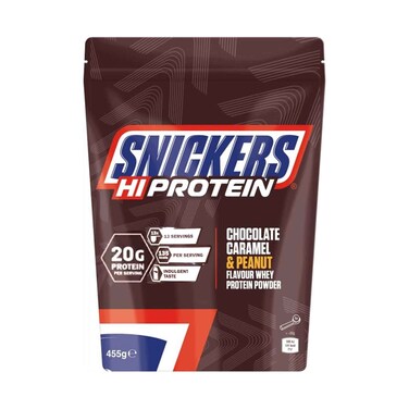 Snickers Hi Protein Flavour Whey Powder, Chocolate Caramel &amp; Peanut 455g