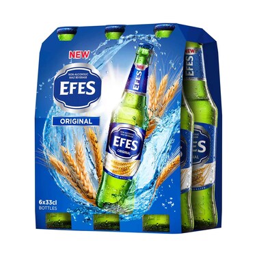 Efes Non Alchoholic Malt Beverage Bottle Original 330mlx6 Pieces