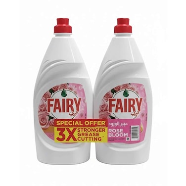 Fairy Rose Bloom Touch Of Vitamin E Dishwashing Liquid 600mlx2 Pieces