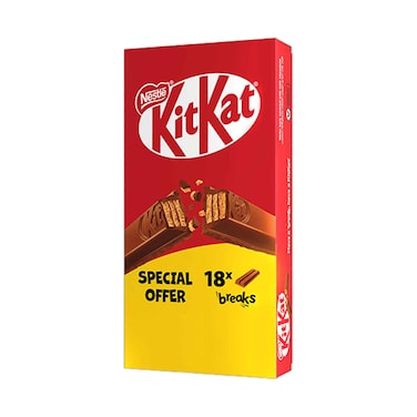Nestle Kit Kat 2 Fingers Original Milk Chocolate Wafer Bar Value Pack 20.5gx18 Pieces