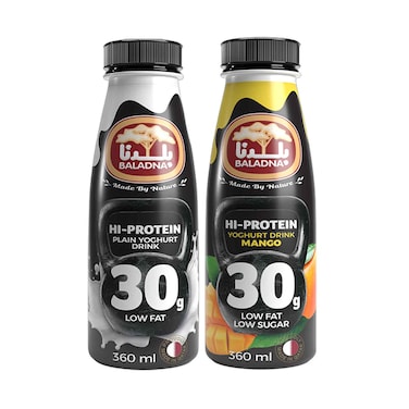 Baladna High Protein Yoghurt Drink Assorted 360mlx2 Pieces