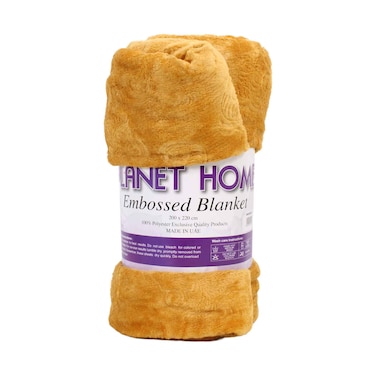 Planet Home Embossed Flannel Blanket 200cmx220cm Assorted