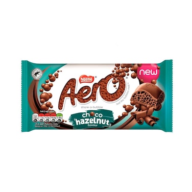 Nestle Aero Bubble Hazelnut Chocolate Bar 90g