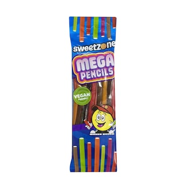 Sweetzone Vegan Friendly Mega Pencils Gummy Candy 180g