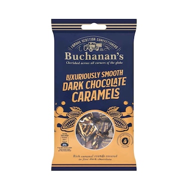 Buchanan's Luxuriously Smooth Dark Chocolate Caramels 110g