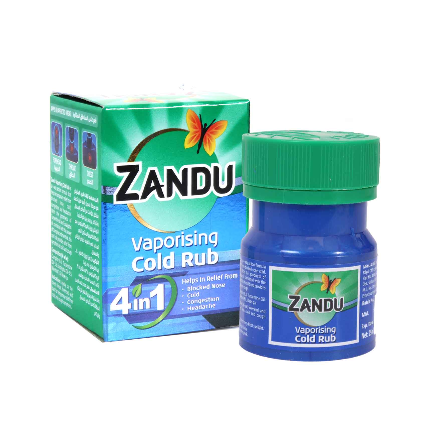 Zandu 4 In 1 Vaporising Cold Rub 50ml