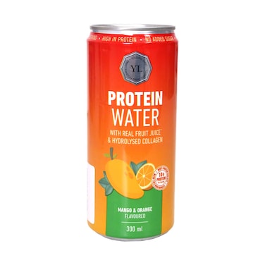 Youthful Living Protein Water With Real Fruit Juice &amp; Hydrolysed Collagen, Mango &amp; Orange Flavoured Drinks 300ml