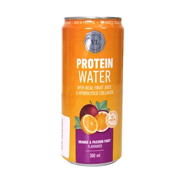 Youthful Living Protein Water With Real Fruit Juice &amp; Hydrolysed Collagen, Orange &amp; Passion Fruit Flavoured Drinks 300ml