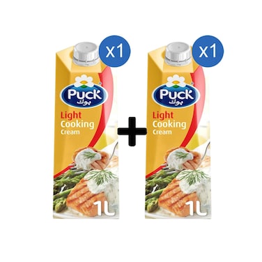 قشدة طهي بوك لايت 1 لتر + قشدة طهي بوك لايت 1 لتر