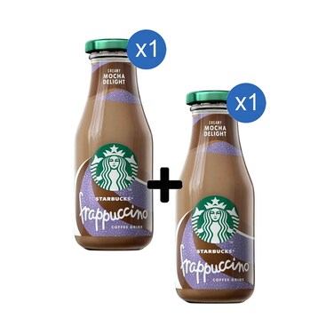 Starbucks Frappuccino Mocha Coffee Drink 250ml + Starbucks Frappuccino Mocha Coffee Drink 250ml