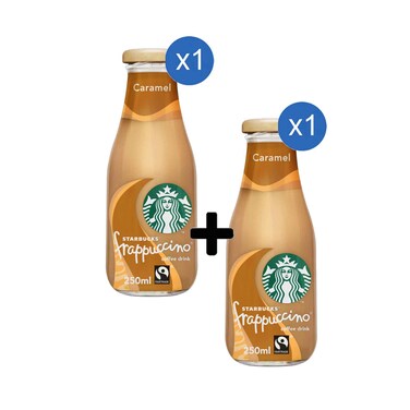 Starbucks Frappuccino Caramel Coffee Drink 250ml + Starbucks Frappuccino Caramel Coffee Drink 250ml