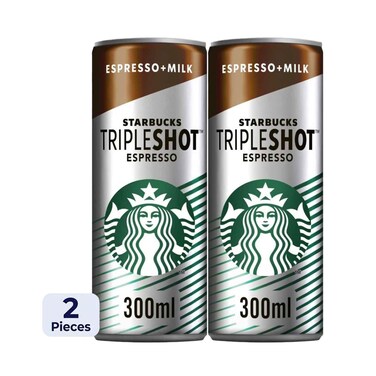 Starbucks Tripleshot Espresso Coffee Drink 300ml &amp;  Starbucks Tripleshot Espresso Coffee Drink 300ml