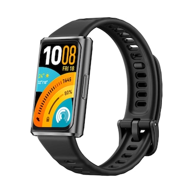 Huawei Band 11 Pro Black Matte Black Aluminum Alloy Case Black Fluoroelastomer Strap