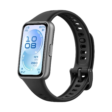 Huawei Band 11 Black Matte Durable Polymer Case Black Fluoroelastomer Strap