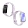 Huawei Band 11 Purple Silver Durable Polymer Case Purple Fluoroelastomer Strap