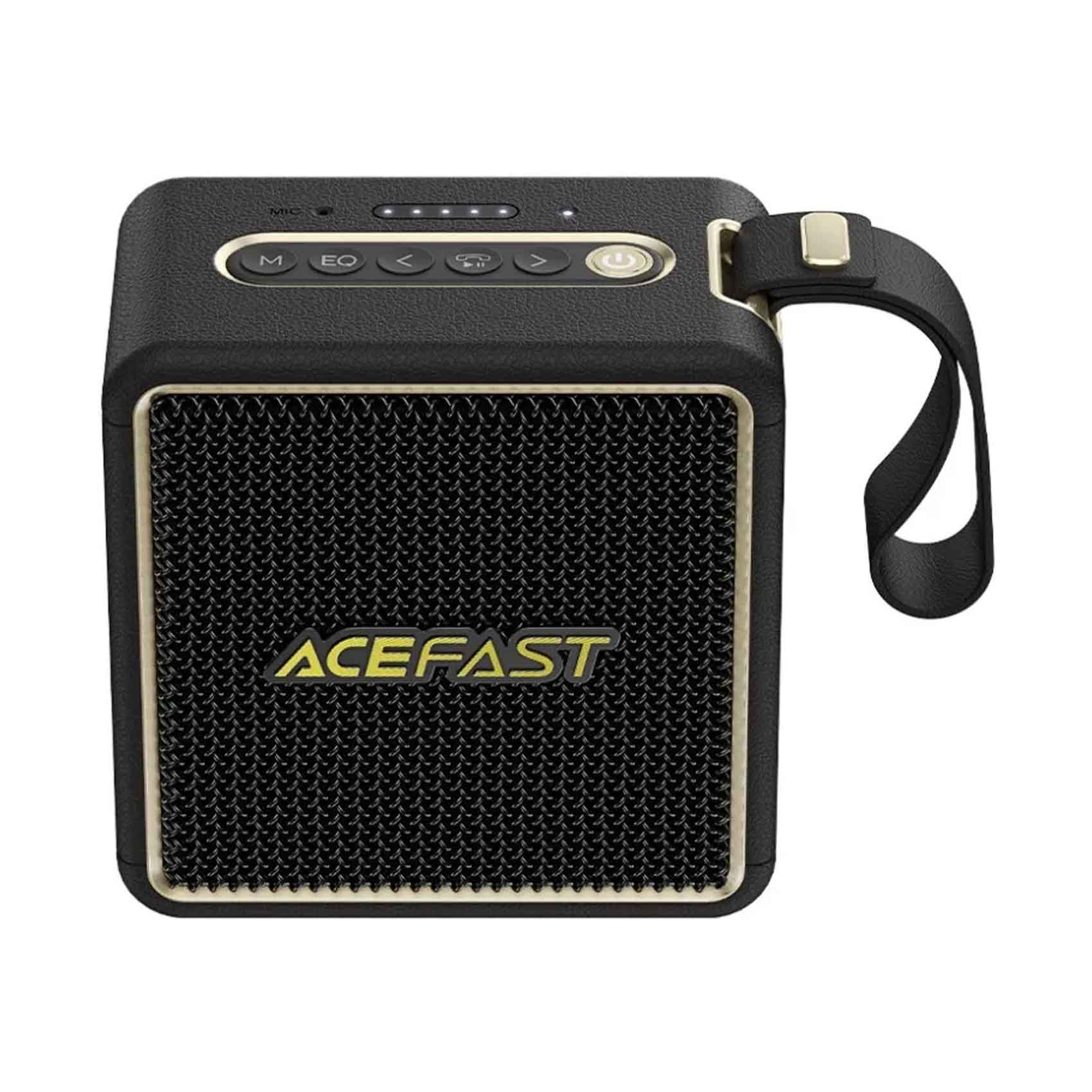 Acefast Nano Portable Wireless Speaker High Peak Power, RGB Lighting, TWS Connection & Strap Handle, Black, K3 Nano
