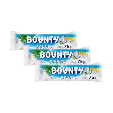 Bounty Trio Chocolate Bars 75x3
