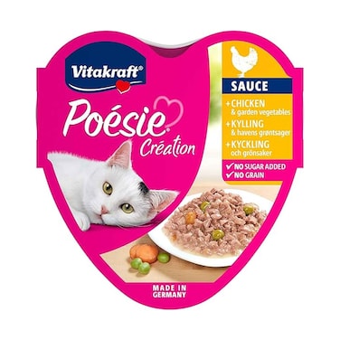 Vitakraft Poesie Creation Chicken &amp; Garden Vegetable In Sauce 85g