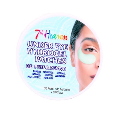 7th Heaven Under Eye Hydrogel Patches, De-Puff &amp; Revive 60 Patches + Spatula